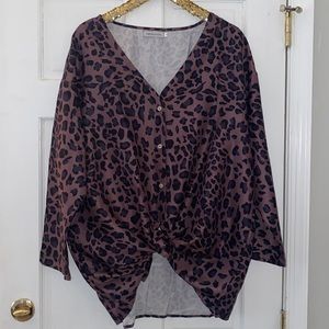Misslook Leopard Blouse Size XL
